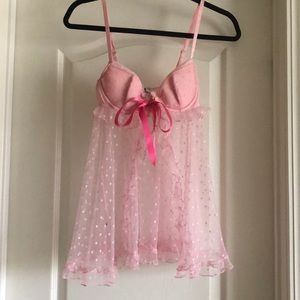 VS light pink babydoll lingerie